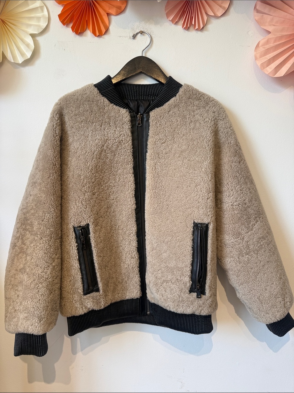 Linda Richard’s sheep skin jacket large